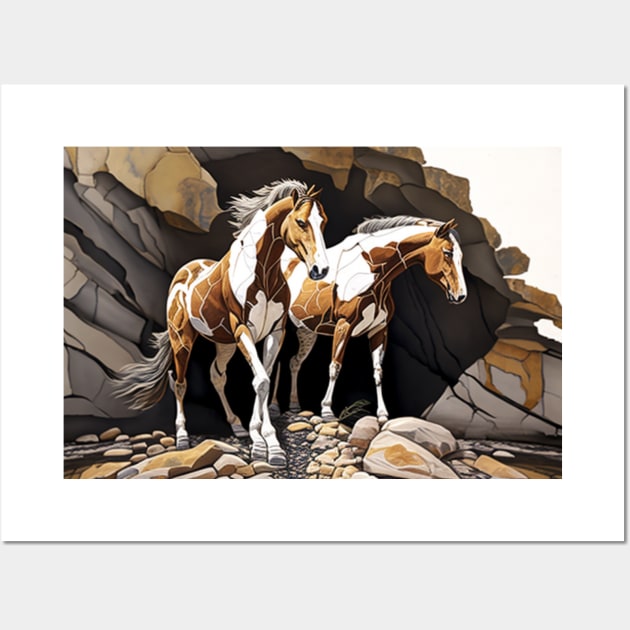 Horses in a Posture Wall Art by Artisticwalls